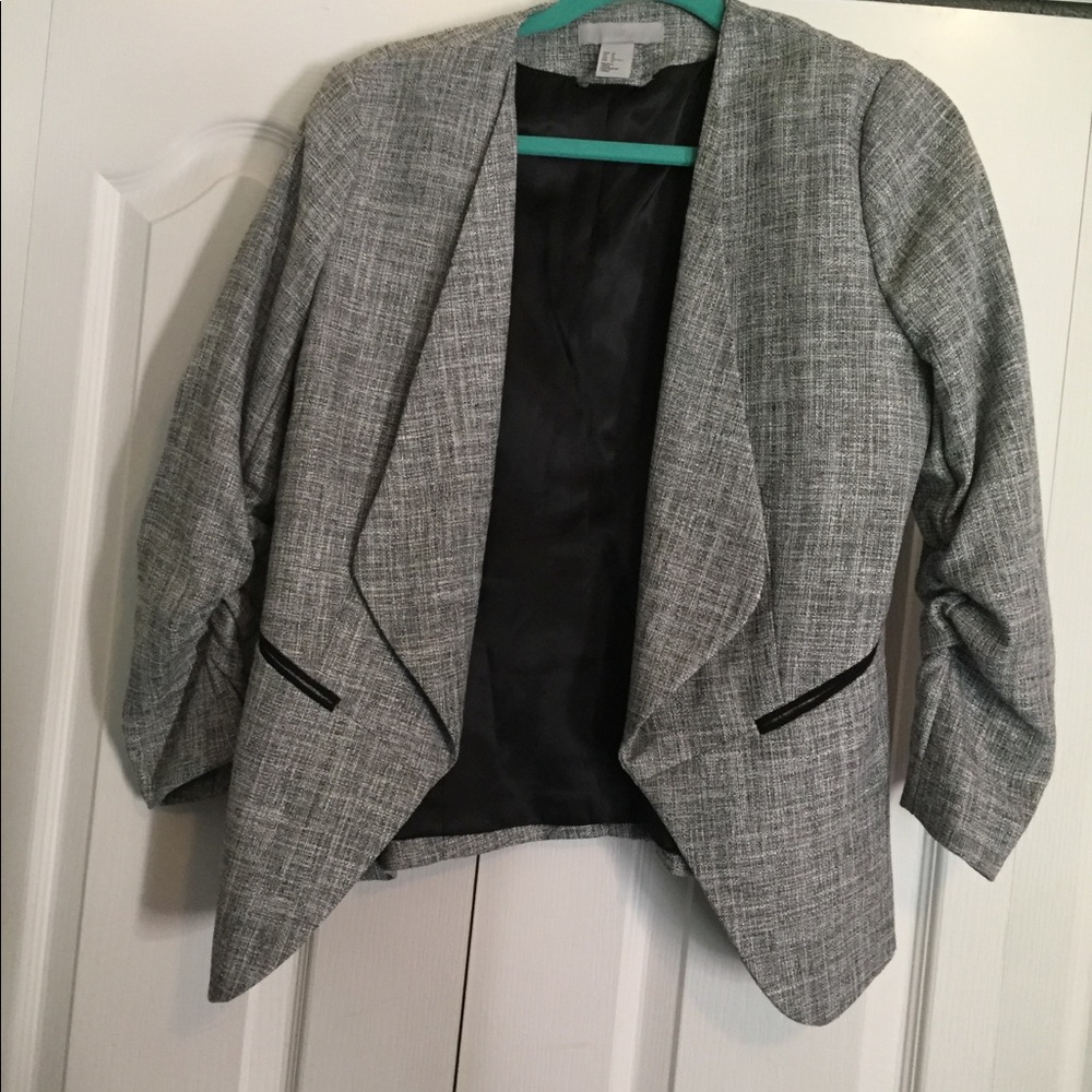 Metallic grey blazer